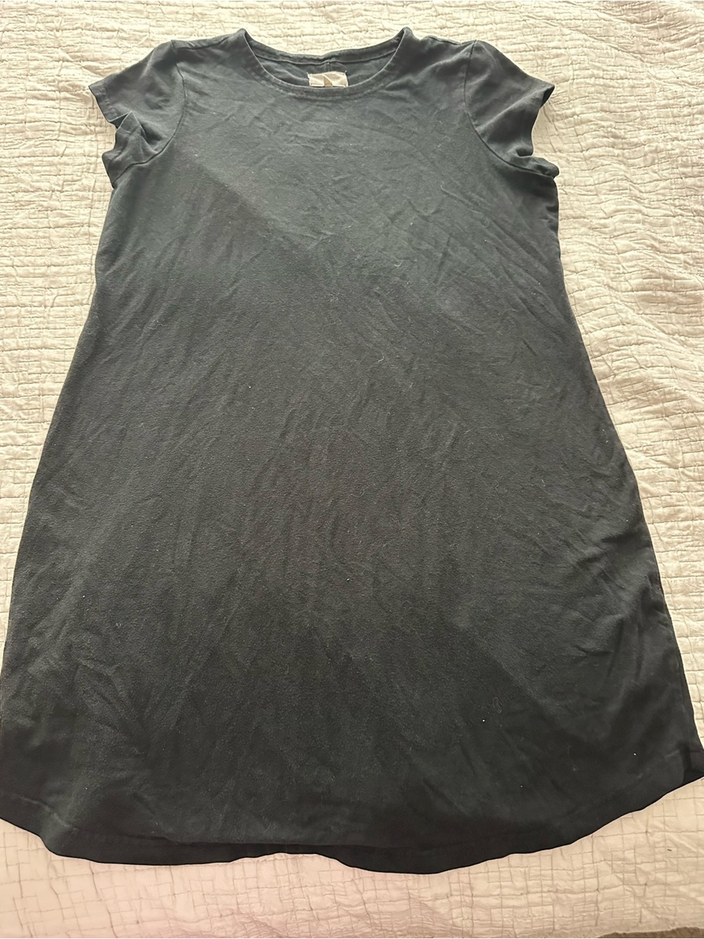 Lou & Grey Black Short-Sleeve Tee Dress